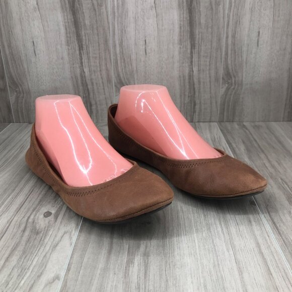 Lucky Brand Flats Womens 8.5M Emmie Brown Leather Slip On Shoes - Picture 3 of 11